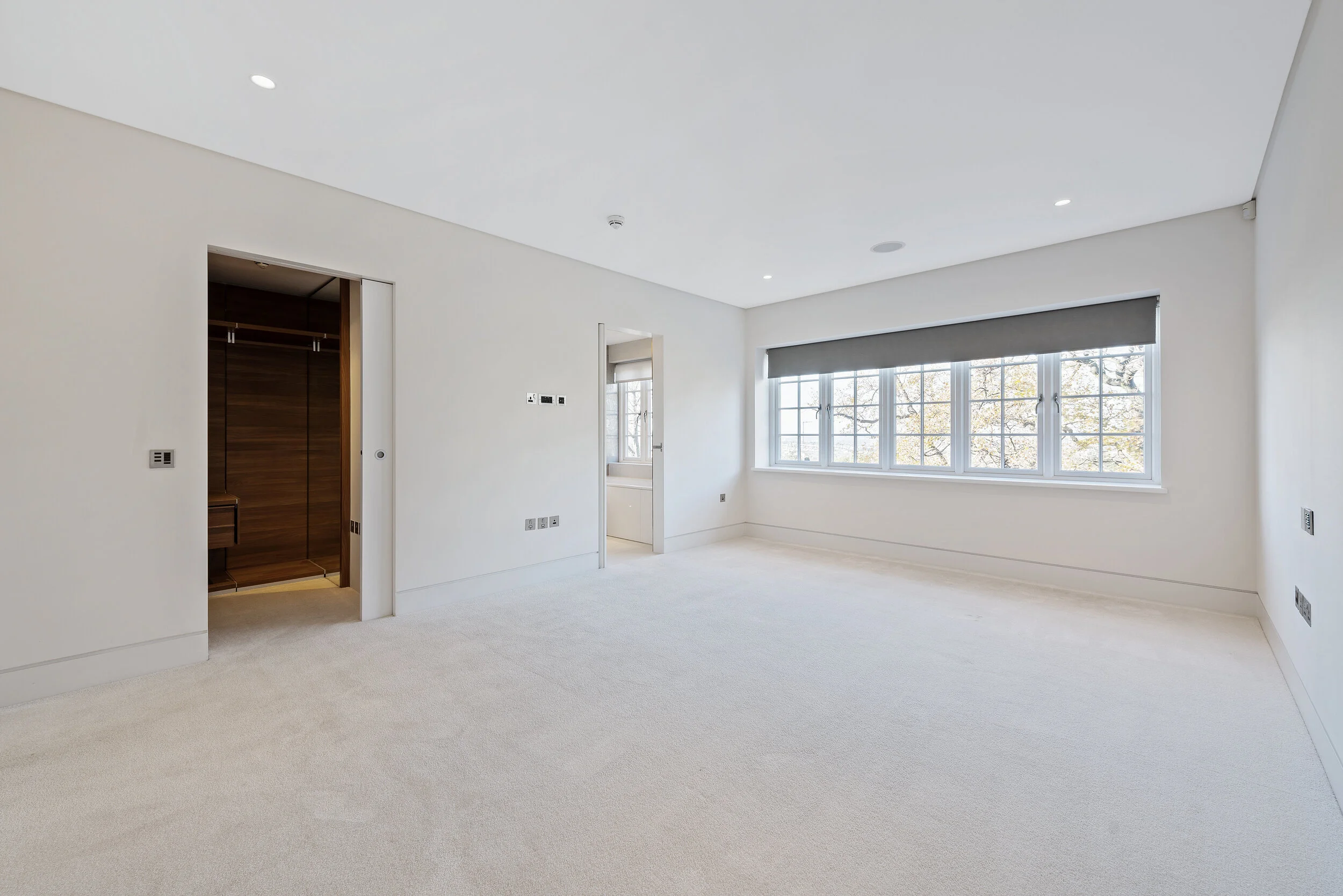 Empty room before digital staging decoration visualization